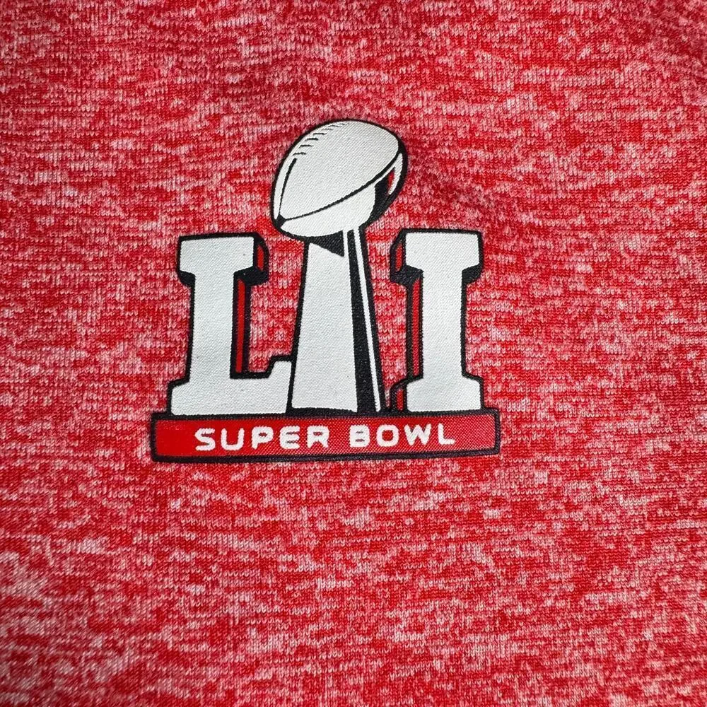 Nike Super Bowl LI 51 Womens Small Dri-FIT 1/4 Zip Pullover Patriots Falcons
